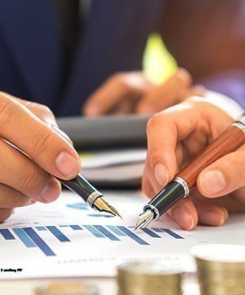 Financial charts and documents