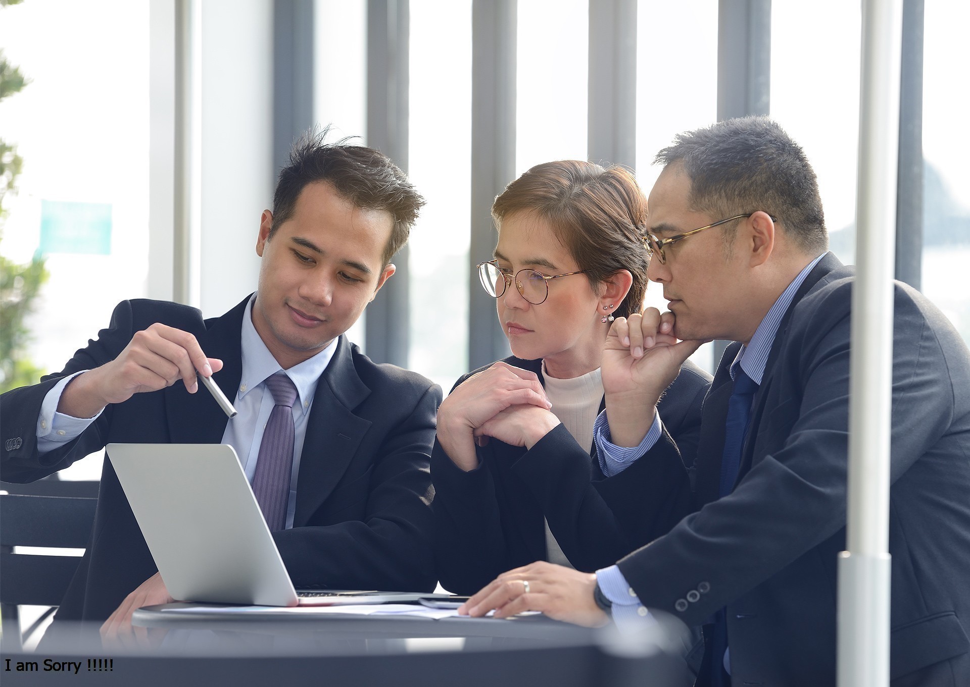Business professionals reviewing documents